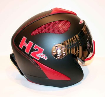 HMR H2 AIR black/red.finish + štít 14/15